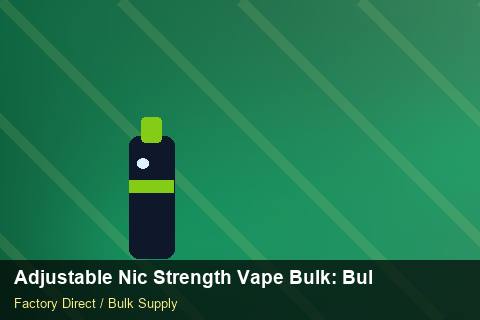 Adjustable Nic Strength Vape Bulk — Adjustable Nic Strength Vape Bulk: Bulk Supplier Guide — Step-by-Step photo 1