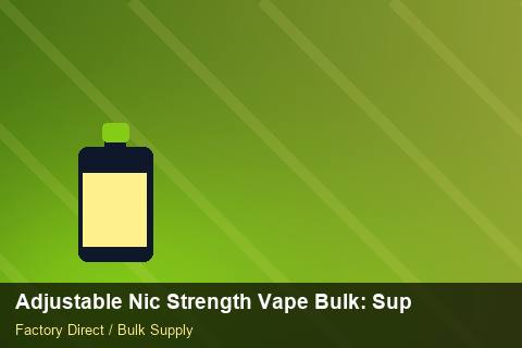 Adjustable Nic Strength Vape Bulk — Adjustable Nic Strength Vape Bulk: Supplier Vetting — Step-by-Step photo 2