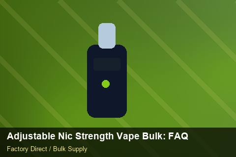 Adjustable Nic Strength Vape Bulk — Adjustable Nic Strength Vape Bulk: FAQ — Common Mistakes photo 1