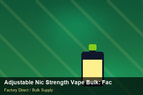 Adjustable Nic Strength Vape Bulk — Adjustable Nic Strength Vape Bulk: Factory Direct Quote — Checklist photo 1