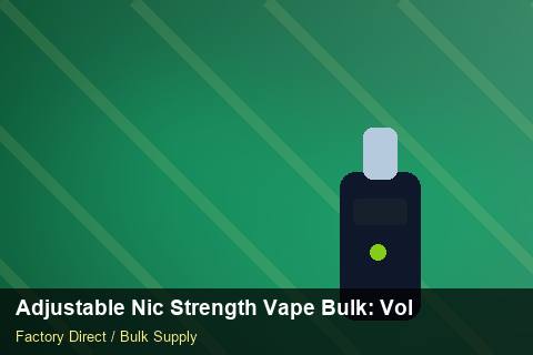 Adjustable Nic Strength Vape Bulk — Adjustable Nic Strength Vape Bulk: Volume Pricing Tiers — Checklist photo 1