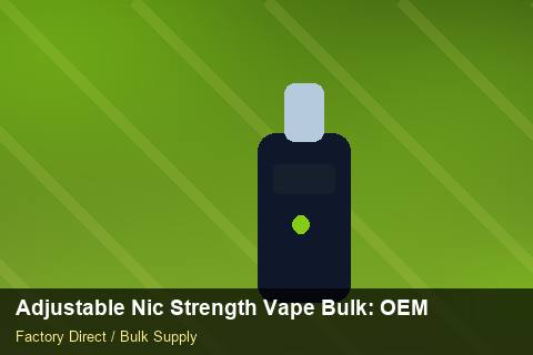 Adjustable Nic Strength Vape Bulk — Adjustable Nic Strength Vape Bulk: OEM & ODM Service — vs Competitors photo 1