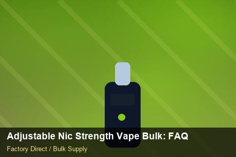 Adjustable Nic Strength Vape Bulk — Adjustable Nic Strength Vape Bulk: FAQ — vs Competitors photo 1