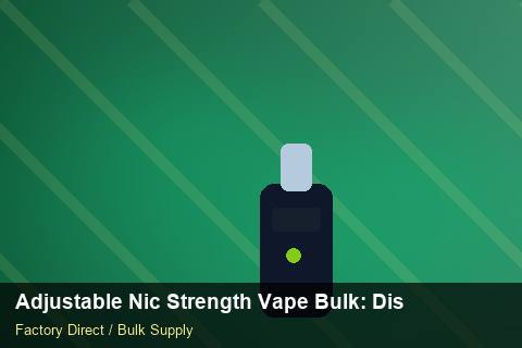 Adjustable Nic Strength Vape Bulk — Adjustable Nic Strength Vape Bulk: Distribution Channels — 2026 Update photo 1