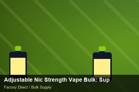 Adjustable Nic Strength Vape Bulk — Adjustable Nic Strength Vape Bulk: Supplier Vetting — 2026 Update photo 2