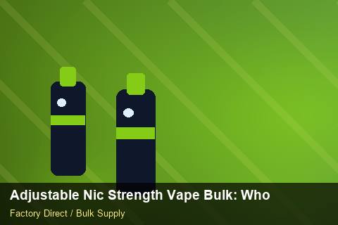Adjustable Nic Strength Vape Bulk — Adjustable Nic Strength Vape Bulk: Wholesale Price — Beginner Notes photo 1