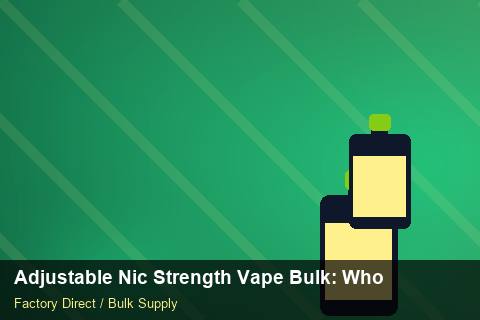 Adjustable Nic Strength Vape Bulk — Adjustable Nic Strength Vape Bulk: Wholesale Price — Beginner Notes photo 2
