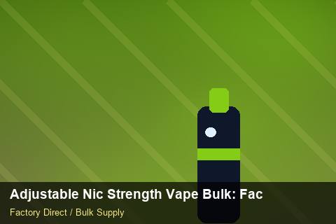 Adjustable Nic Strength Vape Bulk — Adjustable Nic Strength Vape Bulk: Factory Direct Quote — Beginner Notes photo 2
