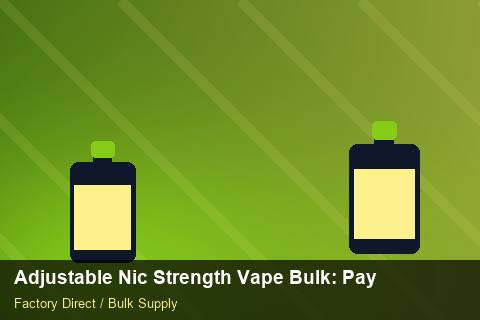 Adjustable Nic Strength Vape Bulk — Adjustable Nic Strength Vape Bulk: Payment Terms — Beginner Notes photo 1
