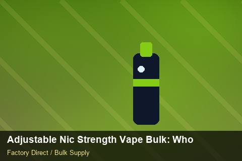 Adjustable Nic Strength Vape Bulk — Adjustable Nic Strength Vape Bulk: Wholesale Price — Case Study photo 1