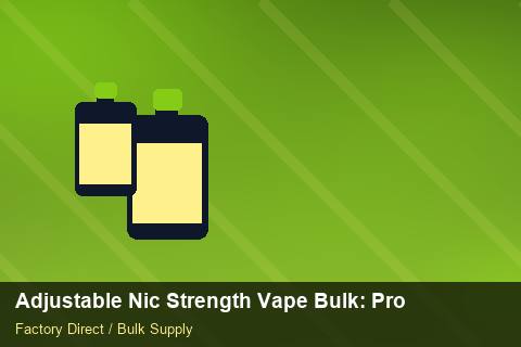 Adjustable Nic Strength Vape Bulk — Adjustable Nic Strength Vape Bulk: Procurement Strategy — Case Study photo 1
