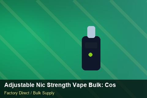 Adjustable Nic Strength Vape Bulk — Adjustable Nic Strength Vape Bulk: Cost Breakdown — Case Study photo 1