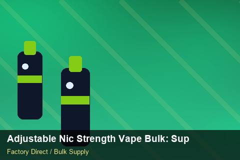 Adjustable Nic Strength Vape Bulk — Adjustable Nic Strength Vape Bulk: Supplier Vetting — Case Study photo 1