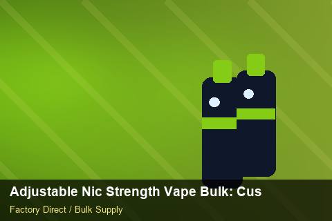 Adjustable Nic Strength Vape Bulk — Adjustable Nic Strength Vape Bulk: Customs Documentation — Supplier Comparison photo 1