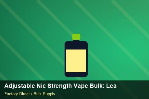Adjustable Nic Strength Vape Bulk — Adjustable Nic Strength Vape Bulk: Lead Time & MOQ — Supplier Comparison photo 1