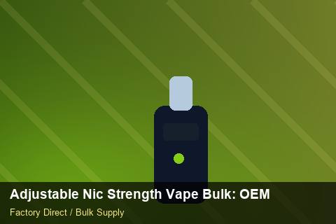 Adjustable Nic Strength Vape Bulk — Adjustable Nic Strength Vape Bulk: OEM & ODM Service — Supplier Comparison photo 1