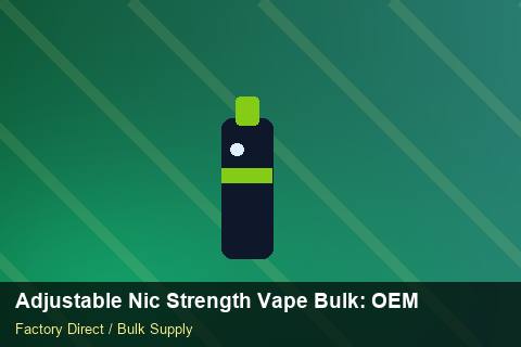 Adjustable Nic Strength Vape Bulk — Adjustable Nic Strength Vape Bulk: OEM & ODM Service — Supplier Comparison photo 2