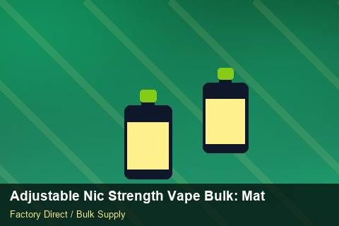 Adjustable Nic Strength Vape Bulk — Adjustable Nic Strength Vape Bulk: Material & Ingredients — Supplier Comparison photo 1