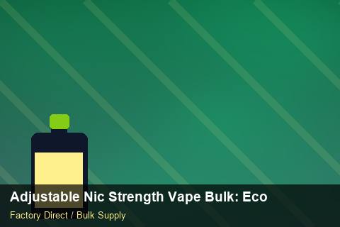 Adjustable Nic Strength Vape Bulk — Adjustable Nic Strength Vape Bulk: Eco-Friendly Materials — Supplier Comparison photo 1