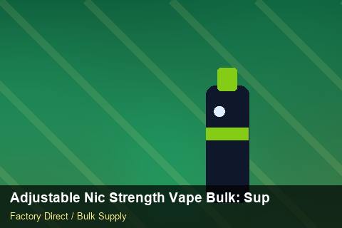 Adjustable Nic Strength Vape Bulk — Adjustable Nic Strength Vape Bulk: Supplier Vetting — Supplier Comparison photo 1