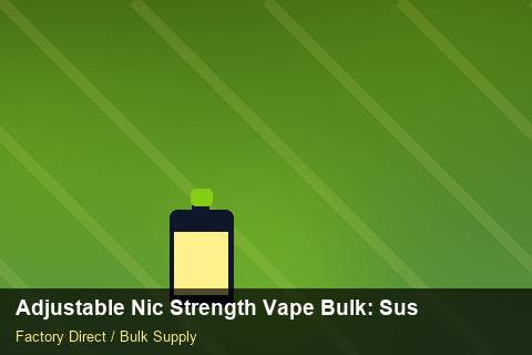 Adjustable Nic Strength Vape Bulk — Adjustable Nic Strength Vape Bulk: Sustainability — Price per Unit photo 1