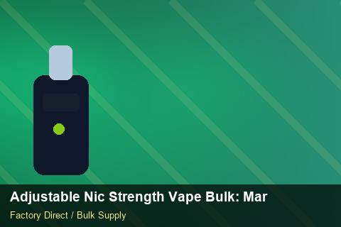 Adjustable Nic Strength Vape Bulk — Adjustable Nic Strength Vape Bulk: Market Comparison — Price per Unit photo 1
