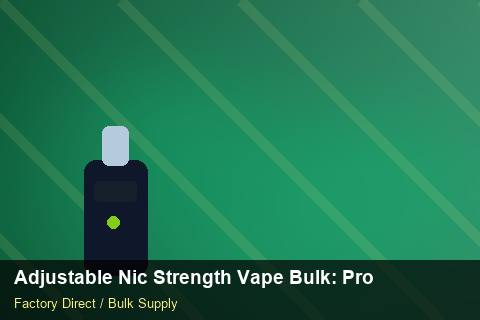 Adjustable Nic Strength Vape Bulk — Adjustable Nic Strength Vape Bulk: Procurement Checklist — Price per Unit photo 2