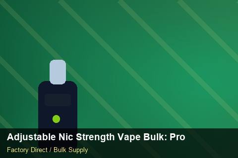 Adjustable Nic Strength Vape Bulk — Adjustable Nic Strength Vape Bulk: Product Launch Playbook — Price per Unit photo 1