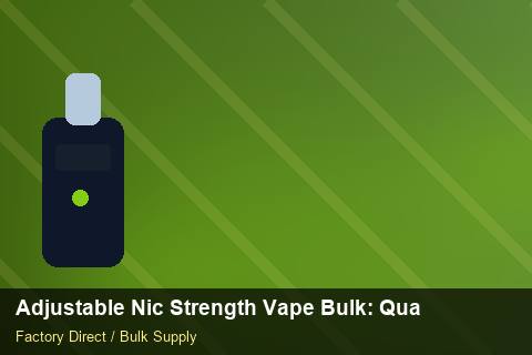 Adjustable Nic Strength Vape Bulk — Adjustable Nic Strength Vape Bulk: Quality Inspection Checklist — Carton Quantities photo 1