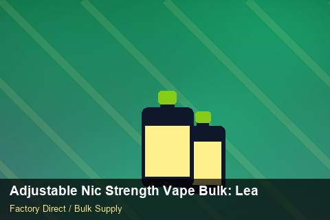 Adjustable Nic Strength Vape Bulk — Adjustable Nic Strength Vape Bulk: Lead Time & MOQ — Carton Quantities photo 1