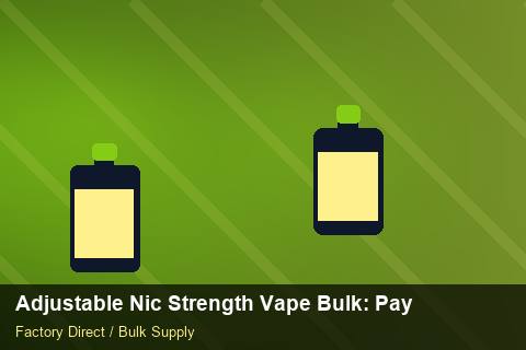 Adjustable Nic Strength Vape Bulk — Adjustable Nic Strength Vape Bulk: Payment Terms — Carton Quantities photo 1