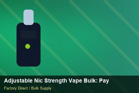 Adjustable Nic Strength Vape Bulk — Adjustable Nic Strength Vape Bulk: Payment Terms — Carton Quantities photo 2
