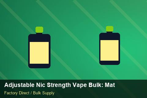 Adjustable Nic Strength Vape Bulk — Adjustable Nic Strength Vape Bulk: Material & Ingredients — Carton Quantities photo 1