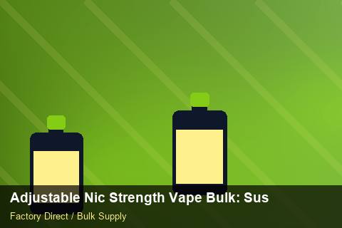 Adjustable Nic Strength Vape Bulk — Adjustable Nic Strength Vape Bulk: Sustainability — Carton Quantities photo 1