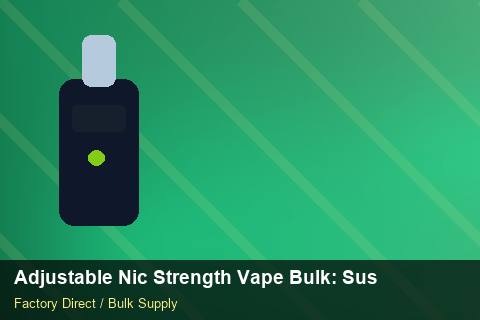 Adjustable Nic Strength Vape Bulk — Adjustable Nic Strength Vape Bulk: Sustainability — Carton Quantities photo 2