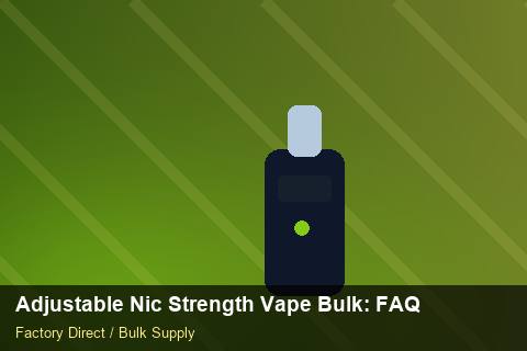 Adjustable Nic Strength Vape Bulk — Adjustable Nic Strength Vape Bulk: FAQ — Carton Quantities photo 1