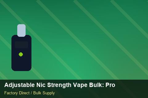 Adjustable Nic Strength Vape Bulk — Adjustable Nic Strength Vape Bulk: Procurement Checklist — Carton Quantities photo 2