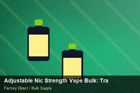 Adjustable Nic Strength Vape Bulk — Adjustable Nic Strength Vape Bulk: Trade Terms — Carton Quantities photo 1