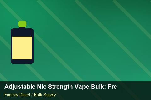 Adjustable Nic Strength Vape Bulk — Adjustable Nic Strength Vape Bulk: Freight Insurance — Carton Quantities photo 1