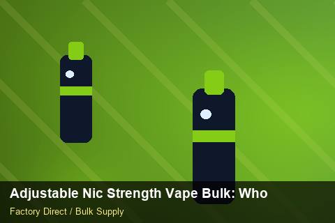Adjustable Nic Strength Vape Bulk — Adjustable Nic Strength Vape Bulk: Wholesale Price — Flavour Selection photo 1