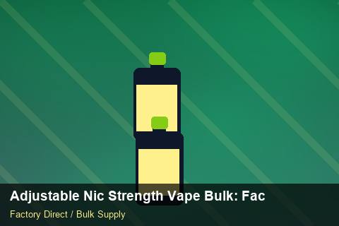 Adjustable Nic Strength Vape Bulk — Adjustable Nic Strength Vape Bulk: Factory Direct Quote — Flavour Selection photo 1
