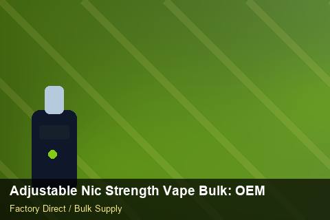 Adjustable Nic Strength Vape Bulk — Adjustable Nic Strength Vape Bulk: OEM & ODM Service — Flavour Selection photo 1