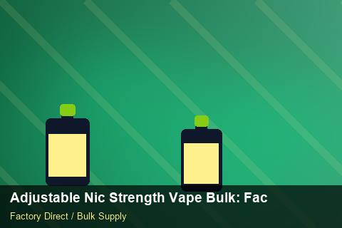 Adjustable Nic Strength Vape Bulk — Adjustable Nic Strength Vape Bulk: Factory Direct Quote — Battery Specs photo 1