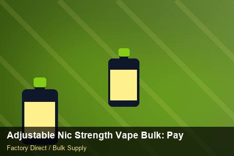 Adjustable Nic Strength Vape Bulk — Adjustable Nic Strength Vape Bulk: Payment Terms — Battery Specs photo 1