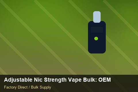 Adjustable Nic Strength Vape Bulk — Adjustable Nic Strength Vape Bulk: OEM & ODM Service — Battery Specs photo 1