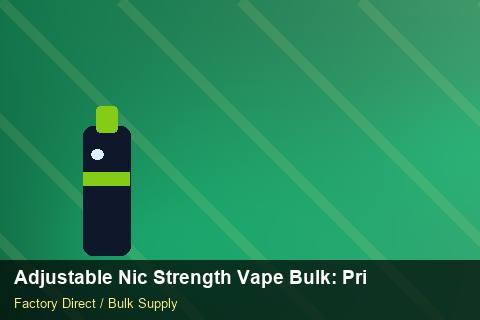 Adjustable Nic Strength Vape Bulk — Adjustable Nic Strength Vape Bulk: Private Label Options — Battery Specs photo 1