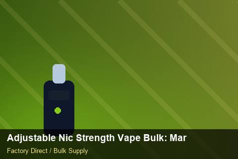 Adjustable Nic Strength Vape Bulk — Adjustable Nic Strength Vape Bulk: Market Trends 2026 — Battery Specs photo 2