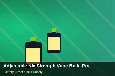 Adjustable Nic Strength Vape Bulk — Adjustable Nic Strength Vape Bulk: Production Capacity — Battery Specs photo 1