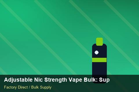 Adjustable Nic Strength Vape Bulk — Adjustable Nic Strength Vape Bulk: Supplier Vetting — Coil Options photo 1