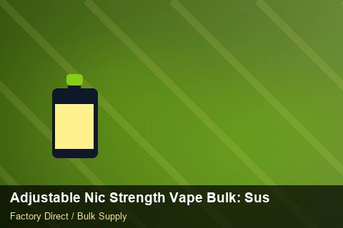 Adjustable Nic Strength Vape Bulk — Adjustable Nic Strength Vape Bulk: Sustainability — Nicotine Strengths photo 1